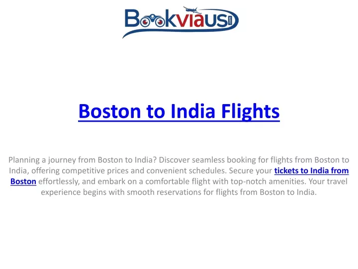 boston to india flights