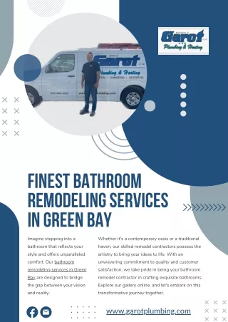 Finest Bathroom Remodeling Services in Green Bay