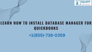 Learn How to Install Database Manager for QuickBooks