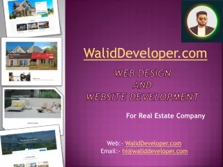 Web Design and Website Website Development Proposal for Real Estate Company