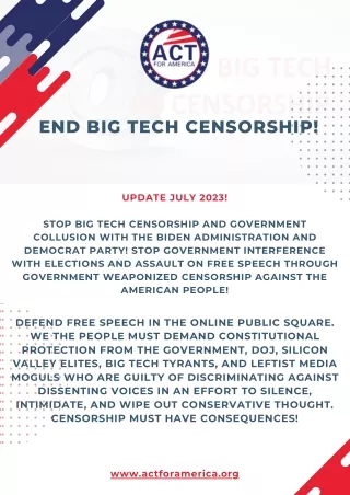 ACT for America | Censorship And Big Tech