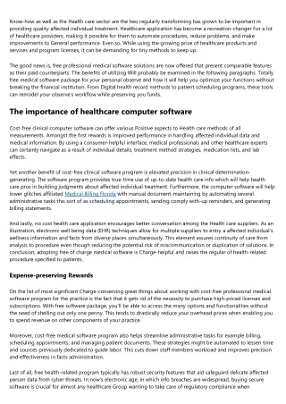 know how as well as the health care sector