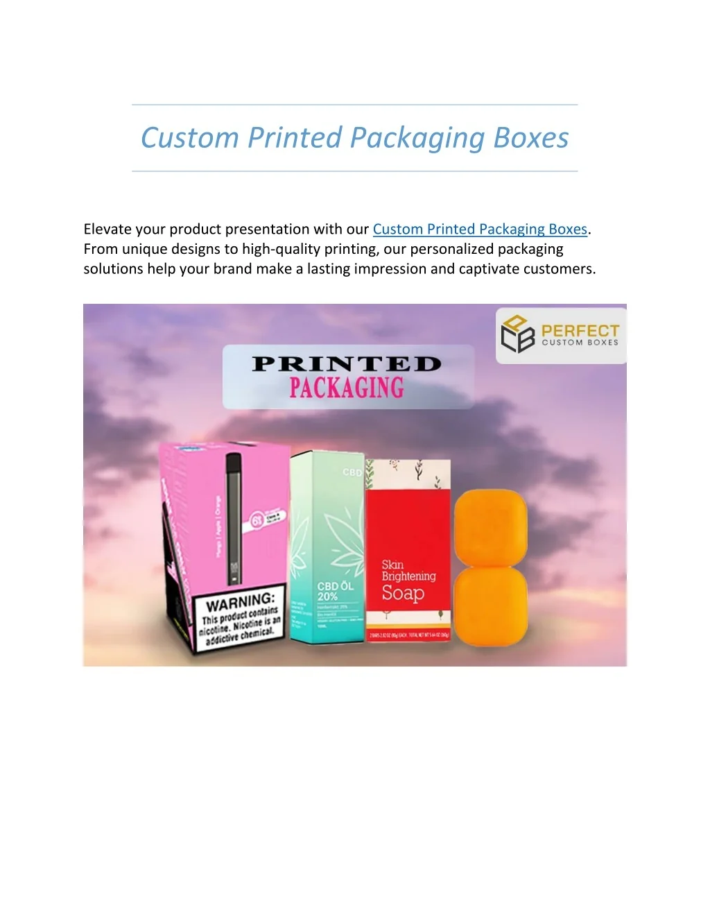 PPT - Custom Printed Packaging Boxes PowerPoint Presentation, free ...