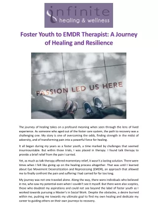 Foster Youth to EMDR Therapist A Journey of Healing and Resilience
