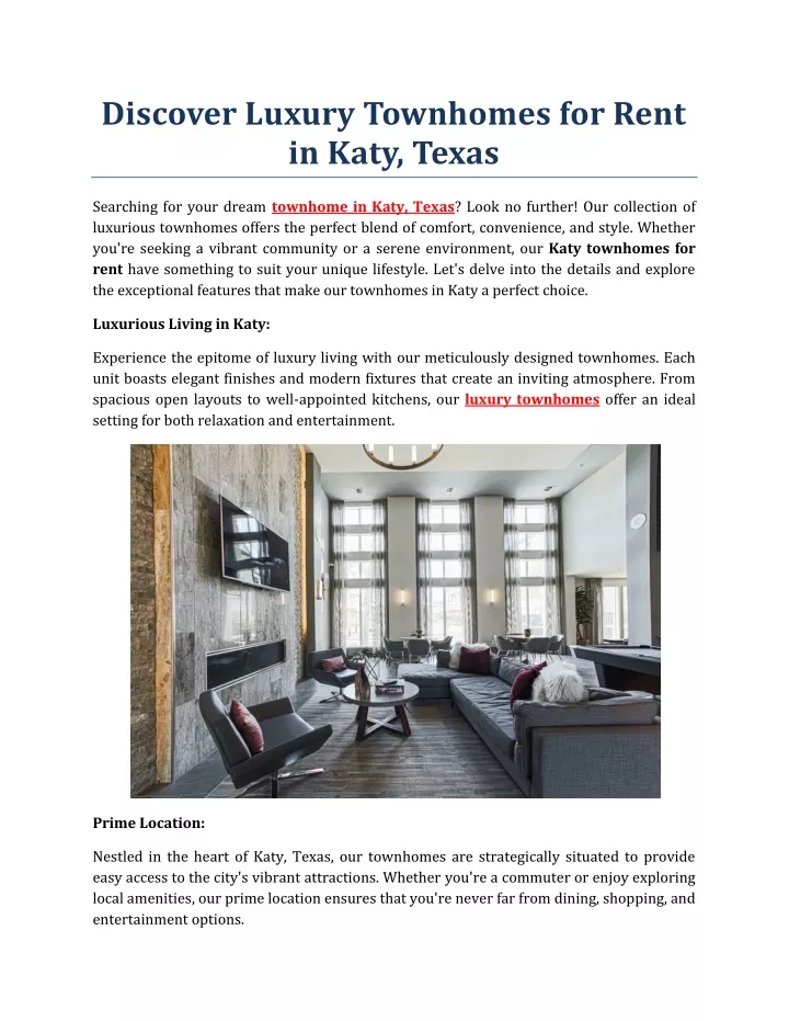discover luxury townhomes for rent in katy texas