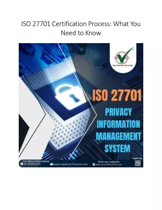 iso 27701 certification process what you need