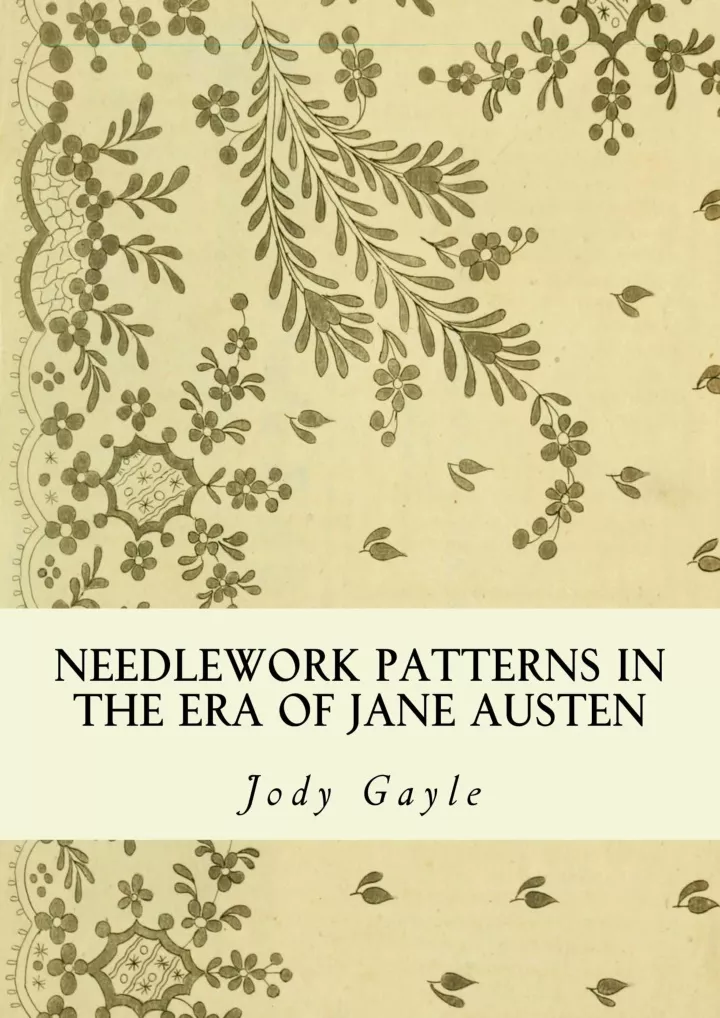 needlework patterns in the era of jane austen