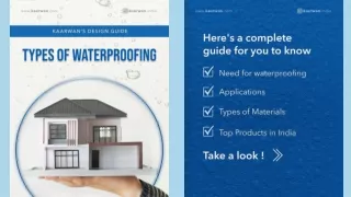 TYPES OF WATERPROOFING: A KAARWAN'S DESIGN GUIDE