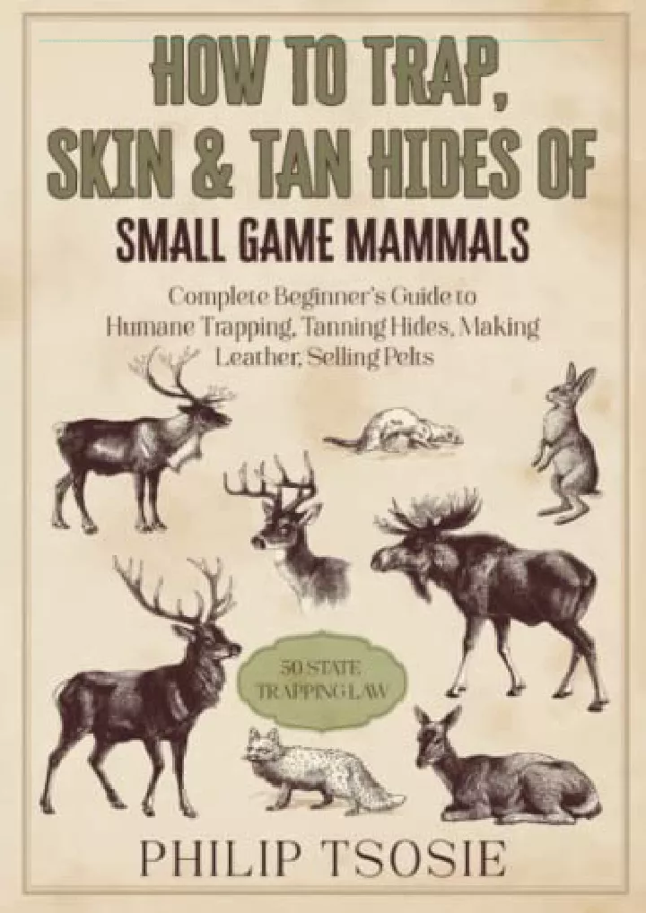 how to trap skin tan hides of small game mammals