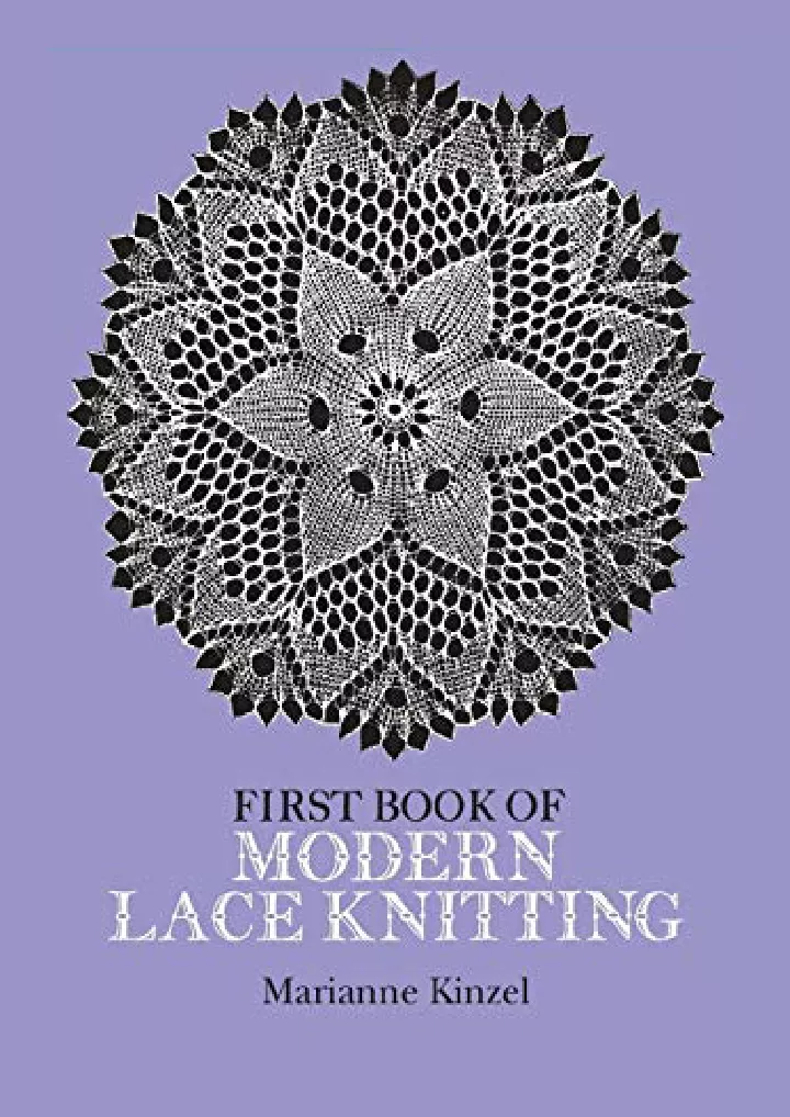 first book of modern lace knitting dover knitting
