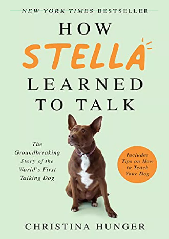 how stella learned to talk the groundbreaking