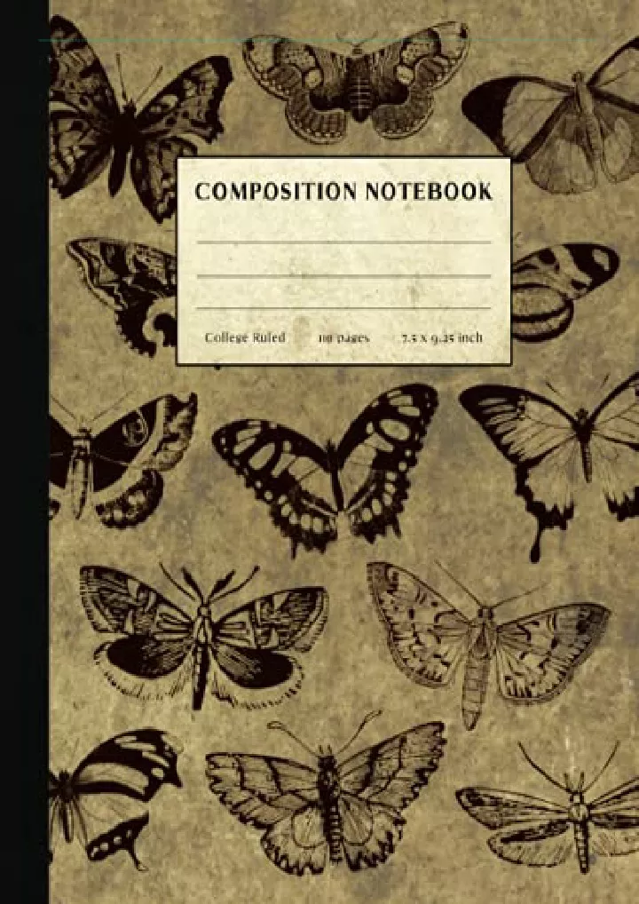 composition notebook butterfly composition