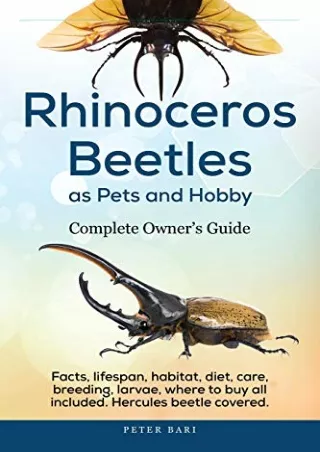 PDF Read Online Rhinoceros Beetles as Pets and Hobby - Complete Owner's Guide.: