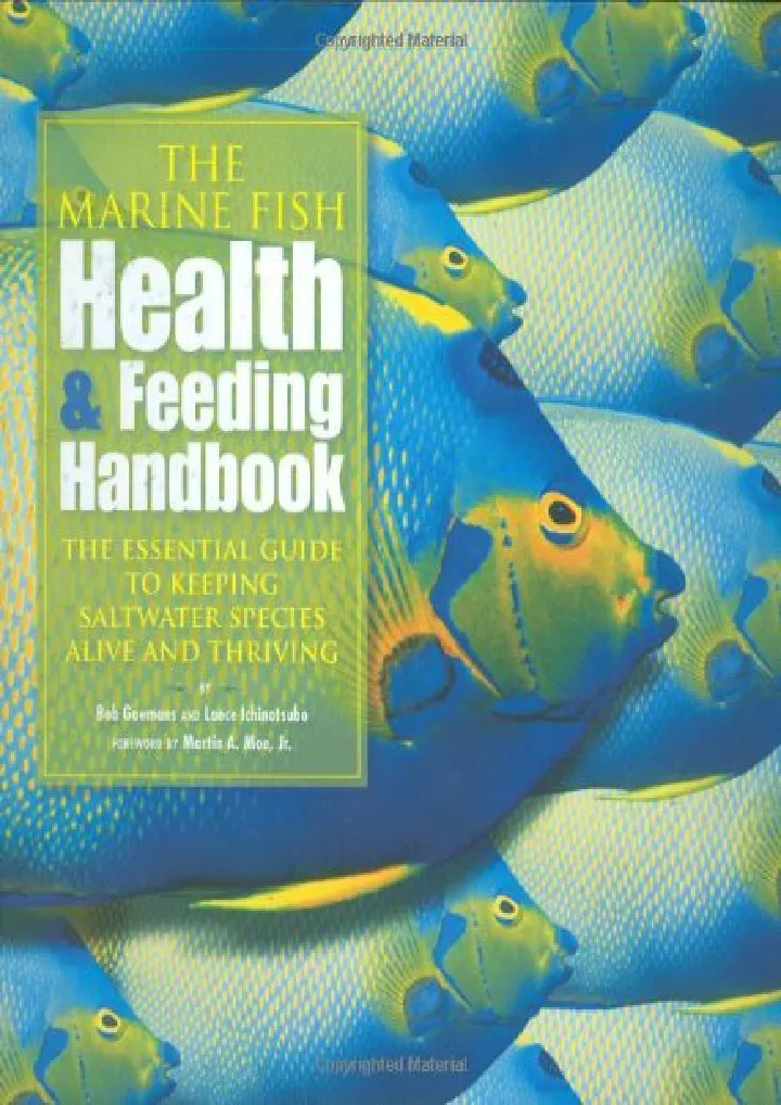 the marine fish health feeding handbook