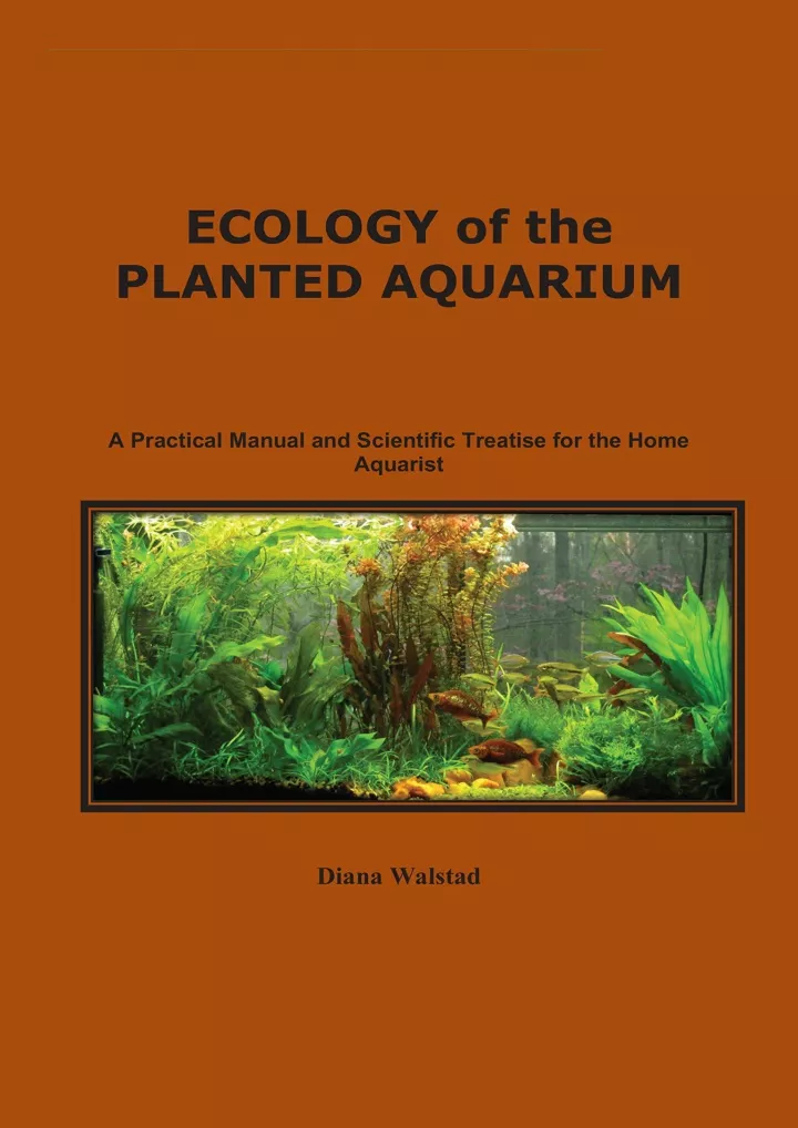 ecology of the planted aquarium download pdf read