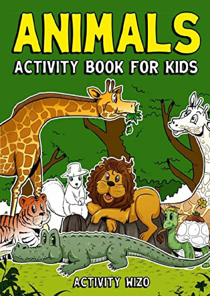 animals activity book for kids coloring