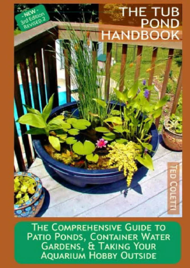the tub pond handbook the comprehensive guide