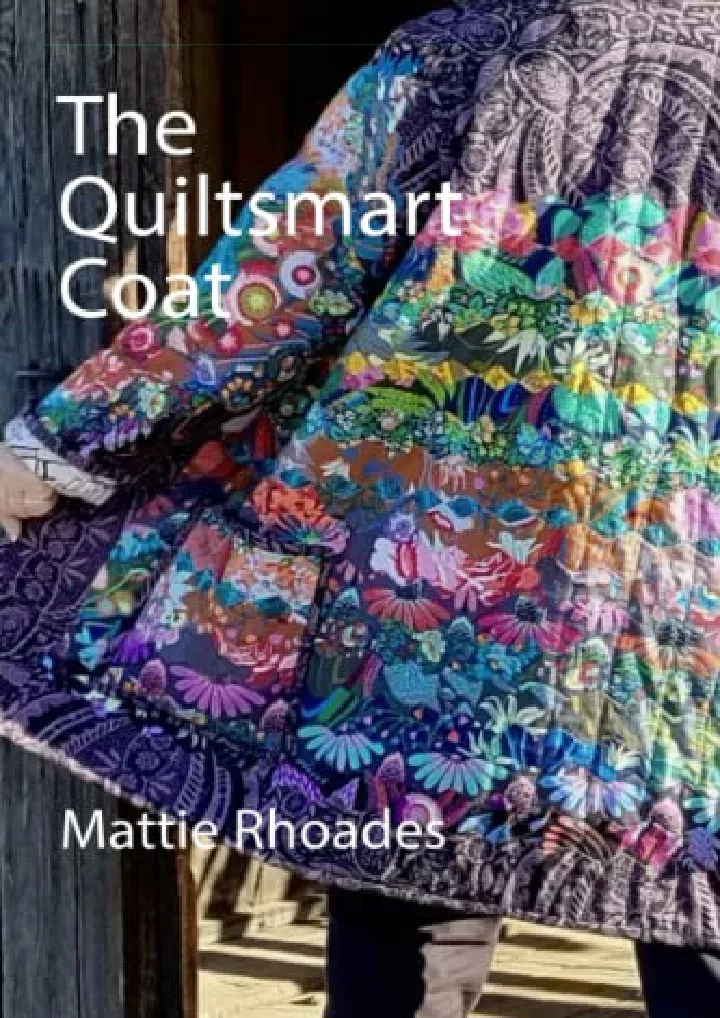 the quiltsmart coat a guidebook for making