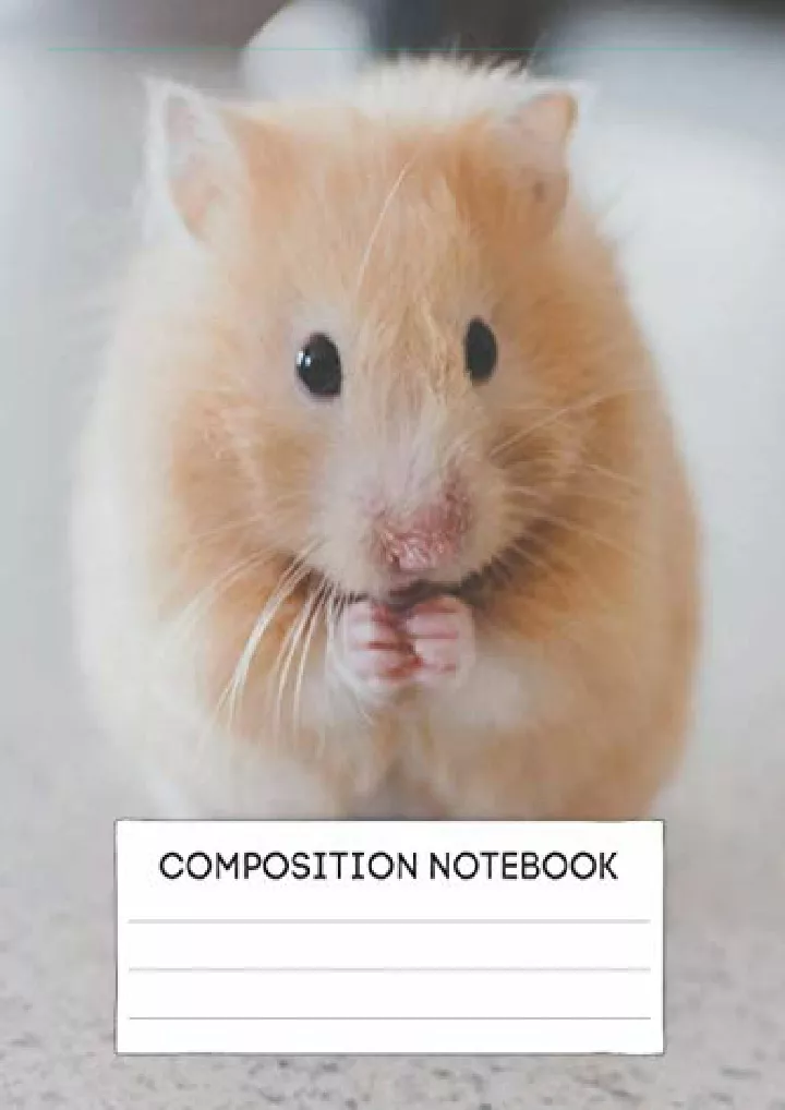 composition notebook cute hamster notebook with