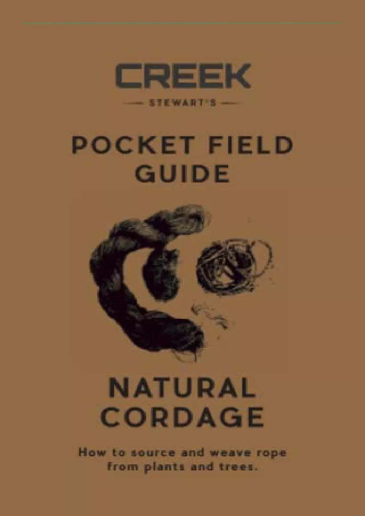 pocket field guide natural cordage