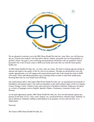 ERG Home Health Provider Inc