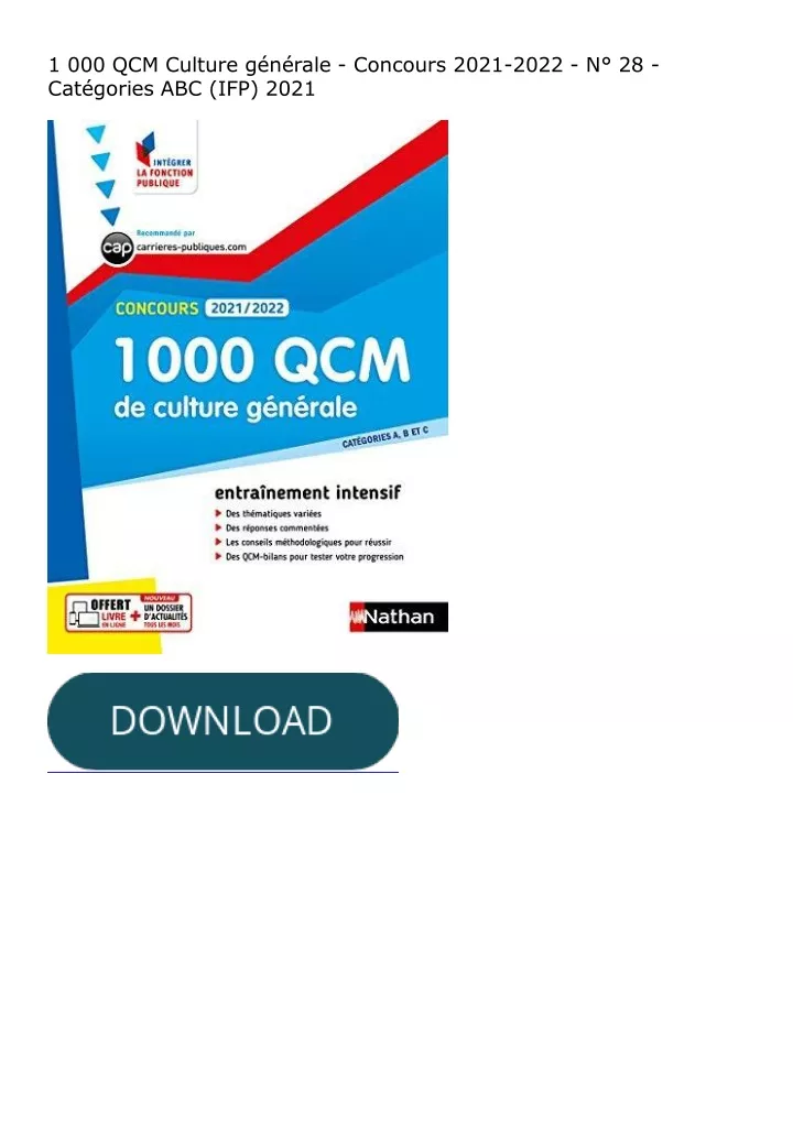 1 000 qcm culture g n rale concours 2021 2022