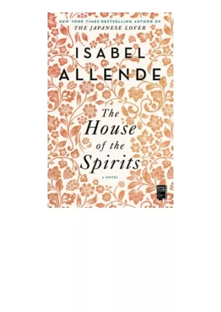 PDF read online The House of the Spirits A Novel free acces