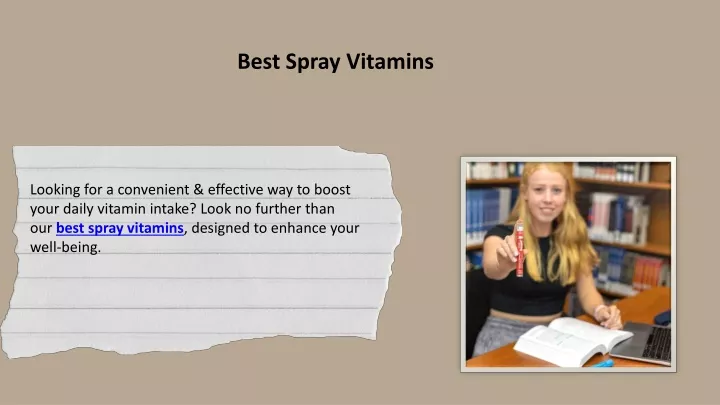 best spray vitamins