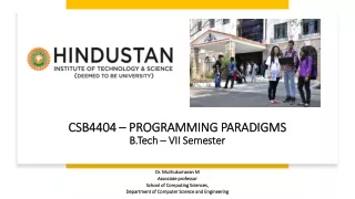csb4404 programming paradigms b tech vii semester