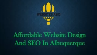 Affordable Website Design And SEO In Albuquerque