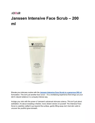 Janssen Intensive Face Scrub – 200 ml