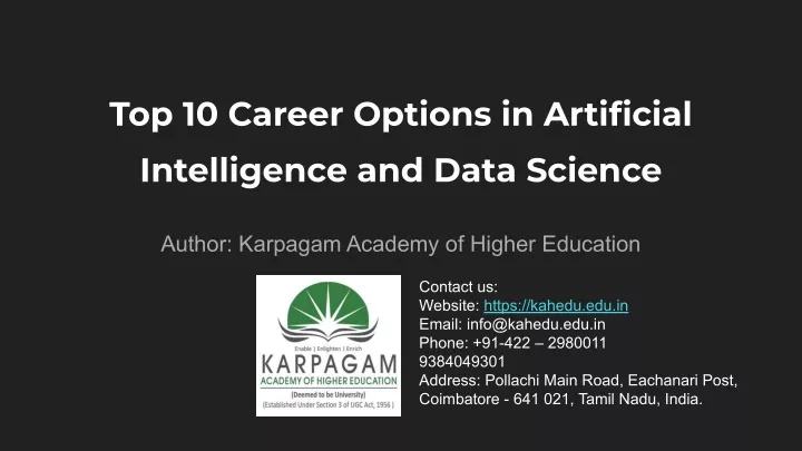 top 10 career options in artificial intelligence
