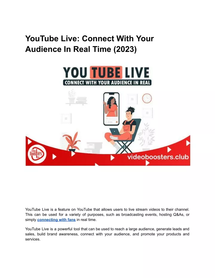 youtube live connect with your audience in real