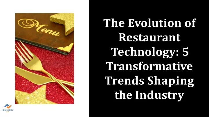 the evolution of restaurant technology