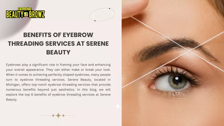 benefits of eyebrow threading services at serene