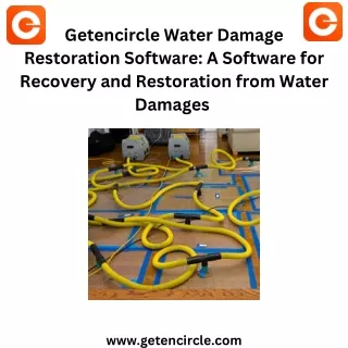 Getencircle Water Damage Restoration Software A Software for Recovery and Restoration from Water Damages