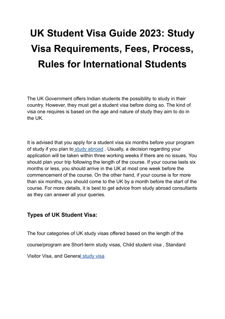 uk student visa guide 2023 study visa