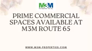 prime commercial spaces available at m3m route 65