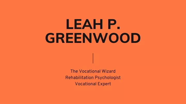 leah p greenwood