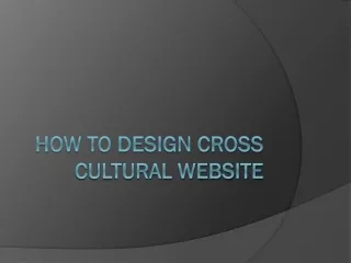 how to design cross cultural website