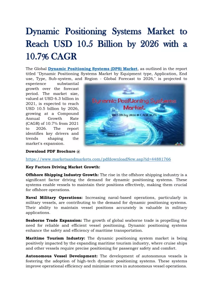 dynamic positioning systems market to dynamic