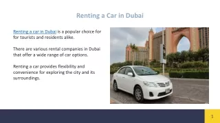 Rent Car In Dubai