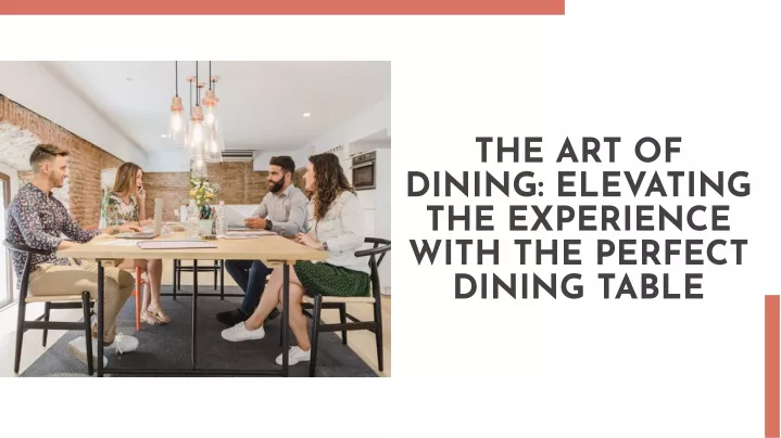 the art of dining elevating the experience with
