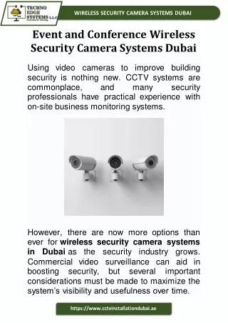 wireless security camera systems dubai