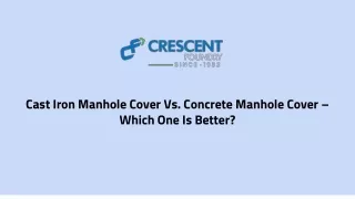 Cast Iron Manhole Cover Vs. Concrete Manhole Cover – Which One Is Better_