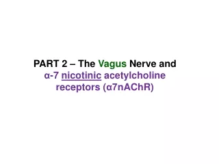 PART 2 - The Vagus Nerve and alpha 7 nAChR Receptor