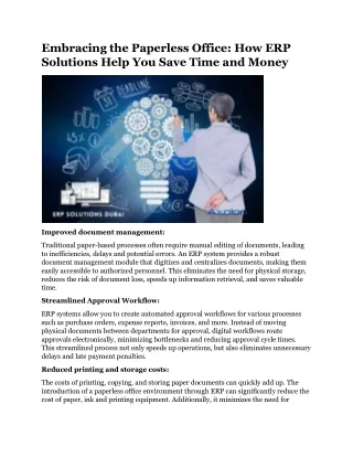 embracing the paperless office how erp solutions