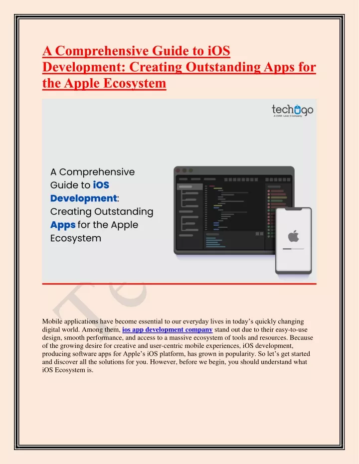 a comprehensive guide to ios development creating