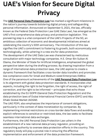 UAE Personal Data Protection Law