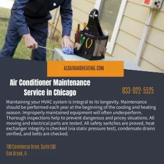 Air Conditioner Maintenance Service in Chicago